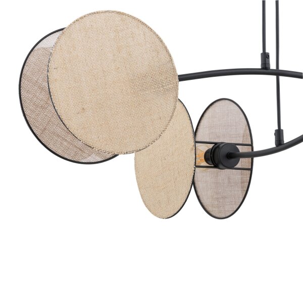 Lampe à suspendre L : 82 cm H : max. 100 cm réglable Tissu Métal