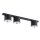 Plafonnier métal 70 cm de long Noir 3 feux GU10 AR111