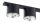 Deckenleuchte Schwarz 116 cm lang Metall 5-flammig GU10 AR111