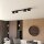 Plafonnier noir 90 cm de long 4-flamme GU10 AR111 Métal