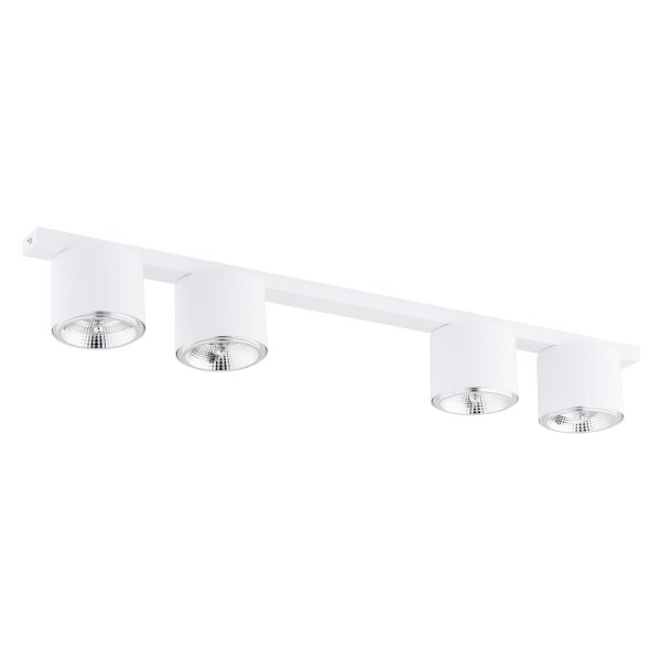 Deckenlampe Metall Weiß 90 cm lang 4-flammig GU10 AR111