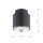 Aufputz Deckenlampe Metall Ø 11,5 cm klein GU10 AR111 Schwarz