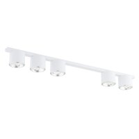 Plafonnier m&eacute;tallique 116 cm de long Blanc 5...