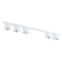 Plafonnier métallique 116 cm de long Blanc 5...