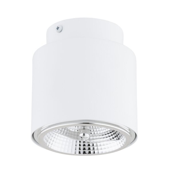 Deckenspot Weiß Aufputz Ø 11,5 cm H: 12 cm GU10 AR111 Metall