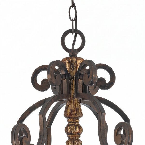 Lustre GOTICA 4 Bronze 6-flmg Rustique Lampe