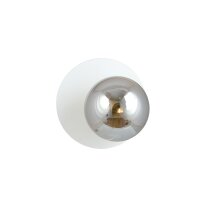 Applique Blanc Gris Ø 20 cm rond Boule Abat-jour E14