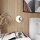 Wandlampe Weiß Grau Ø 20 cm rund Kugel Schirm E14