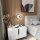 Wandlampe Weiß Grau Ø 20 cm rund Kugel Schirm E14