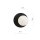 Moderne Abat-jour sphérique verre métal Ø 20 cm rond noir blanc E14