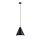 Suspension Métal Noir Blanc L : 24 cm H : max. 100 cm E27