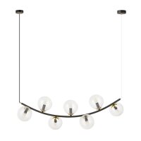 Hängelampe Glas Metall L: 95 cm H: max. 100 cm 7x E14