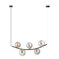 Suspension verre fum&eacute; m&eacute;tal L : 80 cm H :...