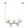 Suspension verre fumé métal L : 80 cm H : max. 1 m 5x E14