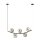 Suspension verre fumé métal L : 80 cm H : max. 1 m 5x E14