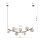 Lampe à suspendre métal verre fumé L : 95 cm H : max. 100 cm 7x E14