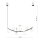Suspension noir blanc or L : 95 cm 7x E14 métal verre