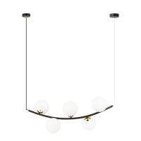 Lampe à suspendre métal verre L : 80 cm H :...