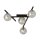 Deckenlampe Rauchglas Metall 63 cm lang E14 4-flammig