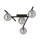 Deckenlampe Rauchglas Metall 63 cm lang E14 4-flammig