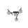 Deckenlampe Rauchglas Metall 63 cm lang E14 4-flammig