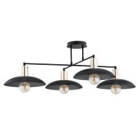 Deckenlampe groß 100 cm lang in Schwarz Gold 4x E27...
