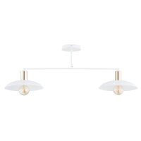 Lampe de plafond métal blanc or 100 cm de long E27...