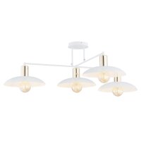 Lampe de plafond blanc or 100 cm de long E27 4-flamme...