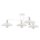 Deckenlampe Weiß Gold 100 cm lang E27 4-flammig Metall