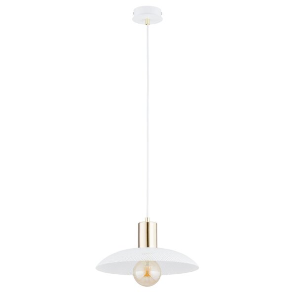 Hängeleuchte Weiß Gold Ø 30 cm H: max. 100 cm verstellbar E27