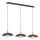 Pendelleuchte 3-flammig L: 90 cm Metall Schwarz Gold E27