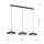 Pendelleuchte 3-flammig L: 90 cm Metall Schwarz Gold E27