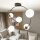 Deckenlampe Glas Metall Schwarz Weiß E14 5-rund 2 Ringe