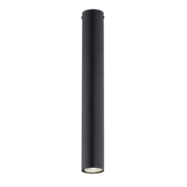 Plafonnier apparent Métal H : 45 cm D : 6 cm Noir GU10