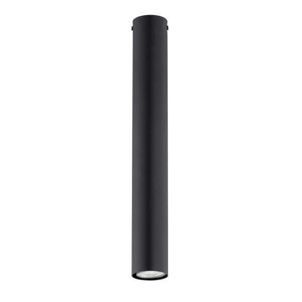 Plafonnier apparent Métal H : 45 cm D : 6 cm Noir GU10