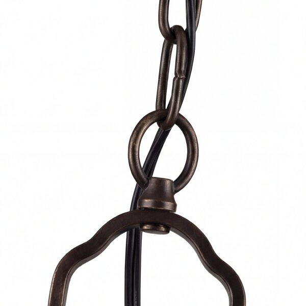 Kronleuchter Bronze Beige 3-flammig B:40,6 cm E27 Glas
