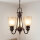 Kronleuchter Bronze Beige 3-flammig B:40,6 cm E27 Glas