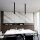 Aufputz Deckenlampe Metall XXL H: 80 cm D: 6 cm GU10 Schwarz