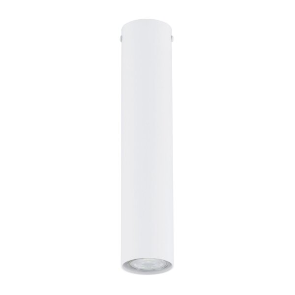 Spot Metall rund D: 6 cm H: 30 cm Aufputz Weiß GU10 Modern
