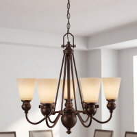 Lustre ANABELL 7 Bronze 6xE27 raccourcissable Lampe