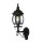 Außenwandlampe Schwarz E27 H: 54 cm Rustikal Glas Alu