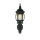 Außenwandlampe Schwarz E27 H: 54 cm Rustikal Glas Alu