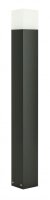 Schwarze Wegeleuchte 100 cm IP44 blendarm eckig