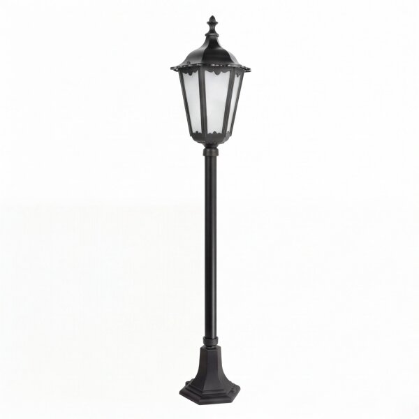 Lampe dallée noire 114cm Rustique Aluminium Verre