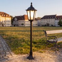 Lampe dall&eacute;e noire 114cm Rustique Aluminium Verre