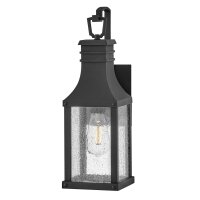 Wandleuchte außen Schwarz antik Regenglas E27 IP44...