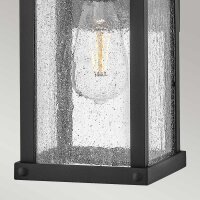 Wandleuchte außen Schwarz antik Regenglas E27 IP44...