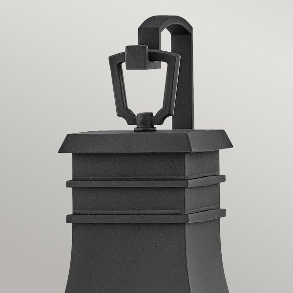 Außenwandleuchte IP44 Schwarz antik H: 58 cm Vintage 2x E14