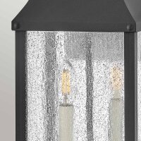 Außenwandleuchte IP44 Schwarz antik H: 58 cm...