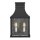 Lampe dextérieur Mur Vintage H : 44 cm IP44 noir antique 2x E14